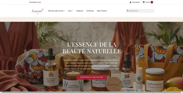 Site Esancyel réalisé par GT Solutions