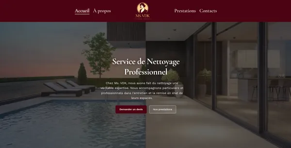 Site vitrine MS VDK créé par GT Solutions